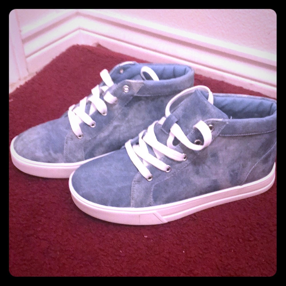 Denim style high top shoes